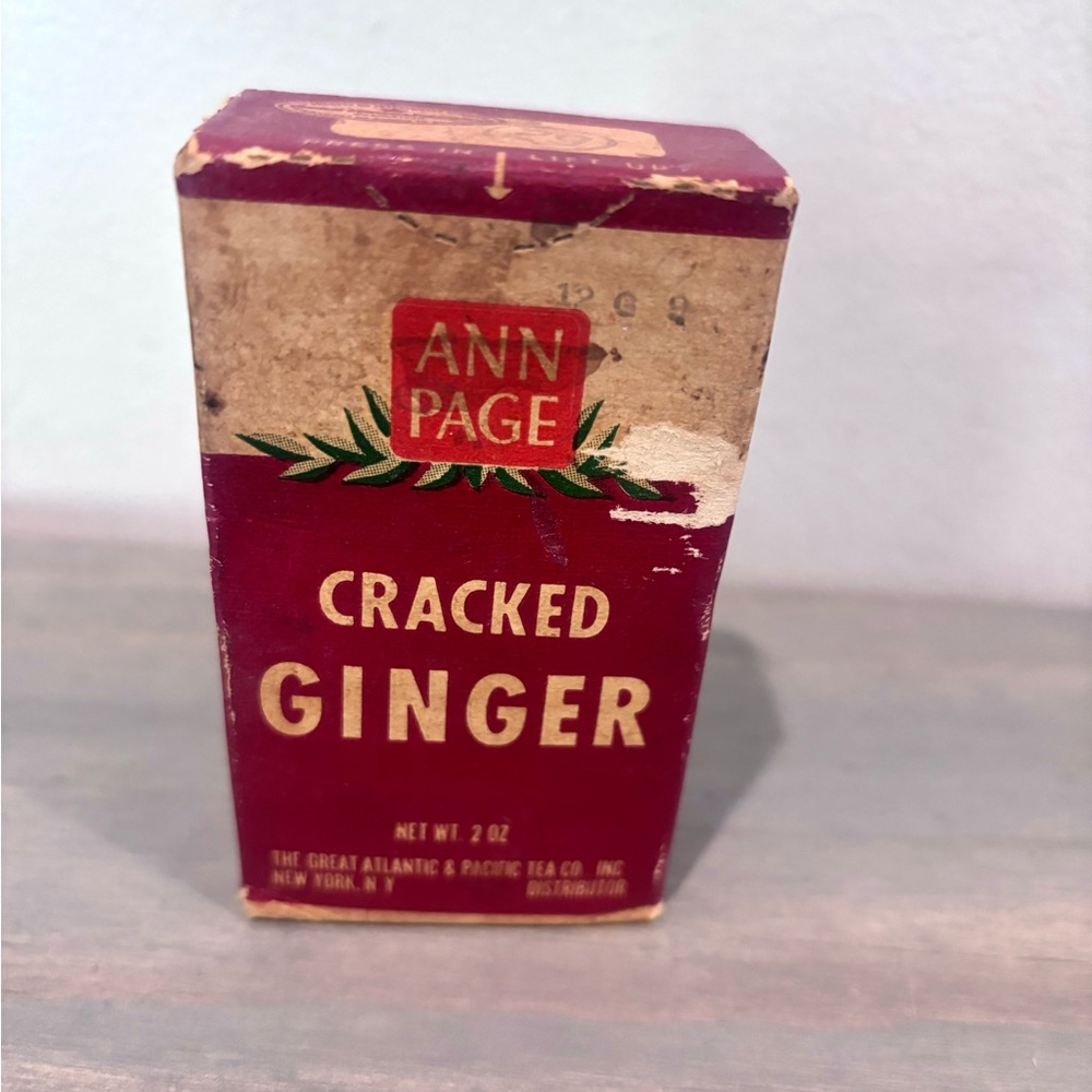 Vintage Ann Page Cracked Ginger Unopened Spice Box 2 oz